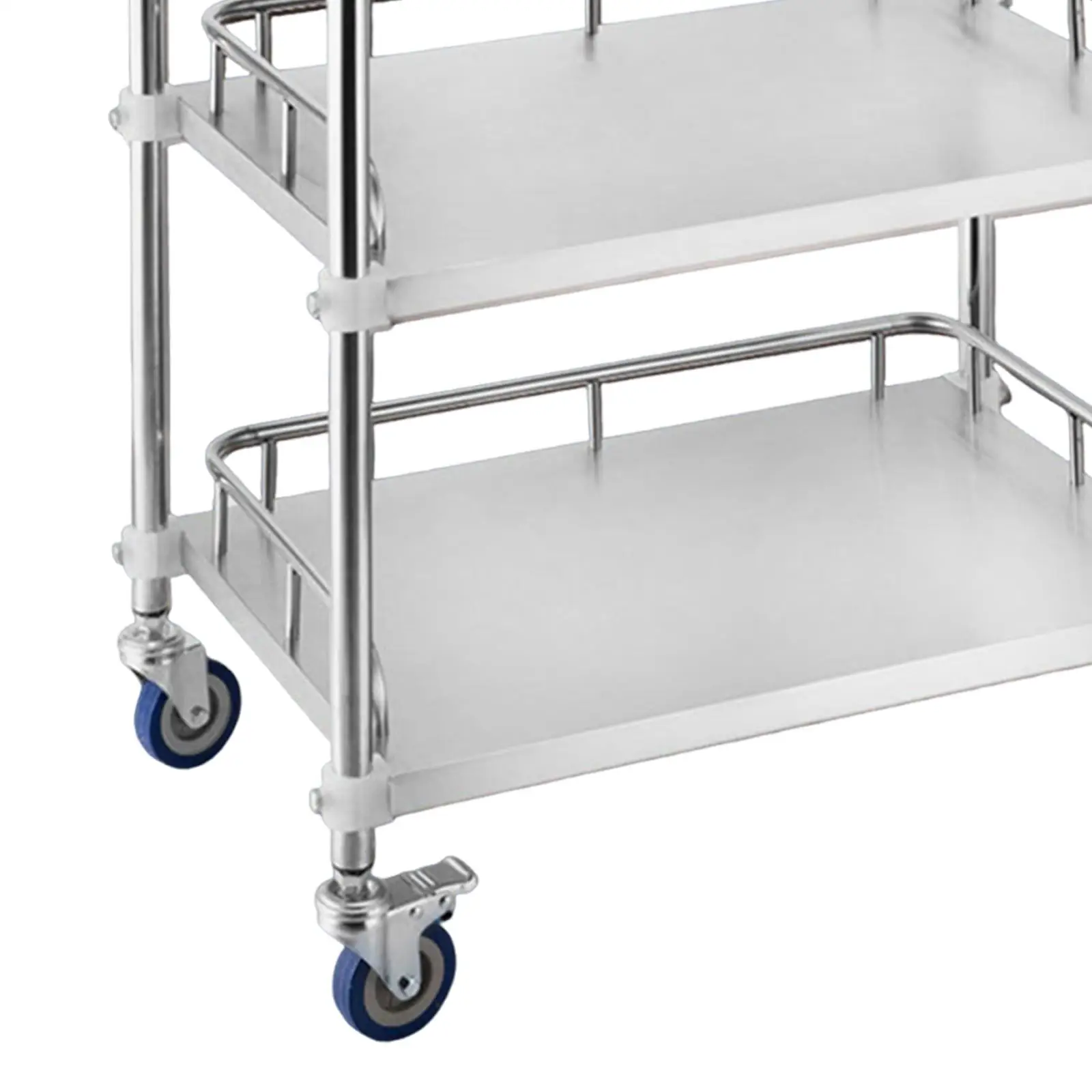 3-tier-stainless-steel-lab-serving-cart-177x137x338inch-multifunctional-rolling-storage-shelf-for-canteens-easily-install