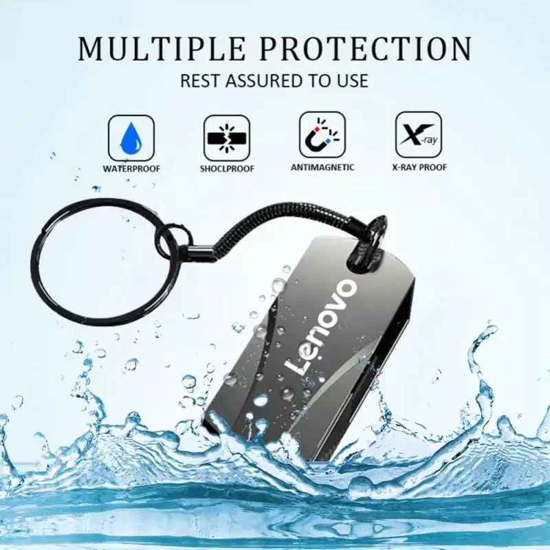 Lenovo 2TB Metal Pendrive High Speed Flash Drives 1TB Usb Drive Portable Usb 3.0 Memoria Usb Flash Disk Data Transmission 2024