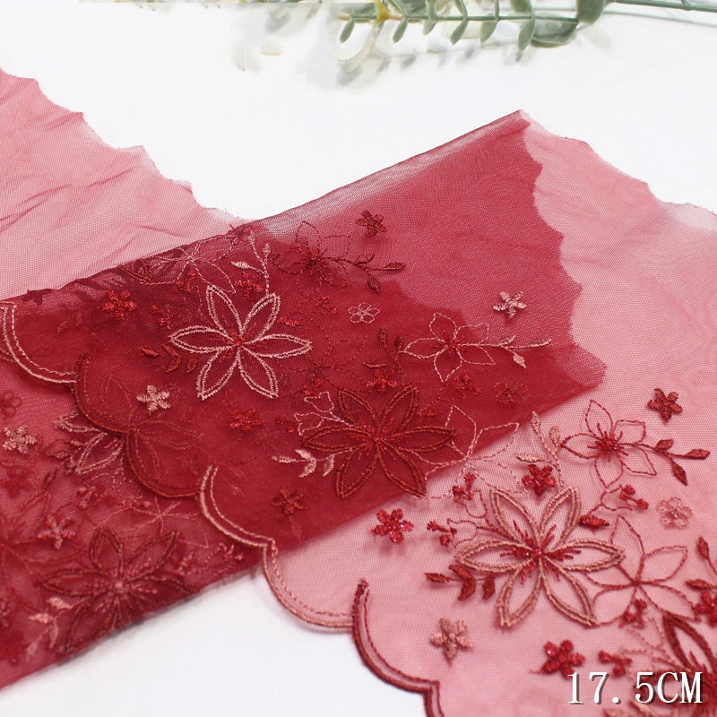 

48 ярдов/лот, Изысканное кружево с вышивкой для рукоделия, ткань для женской и детской одежды, текстиль для дома, отделка для диванов