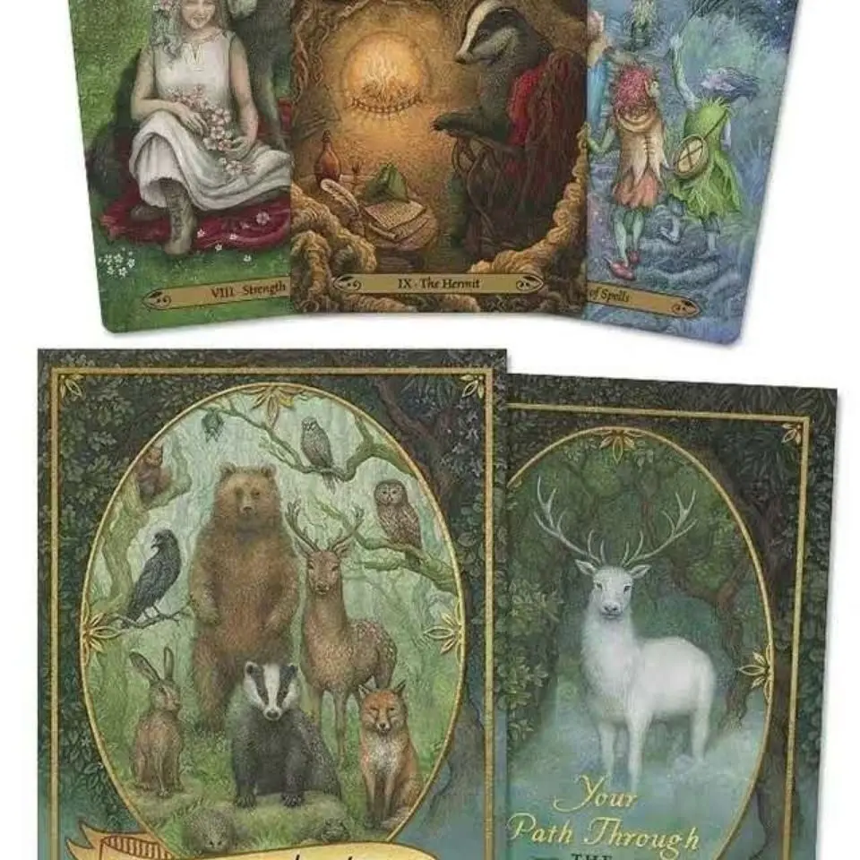 78pcs Forest of Enchantment Tarot Cards Deck Game English Broad Game Tarot Board Deck Games Divination Cards