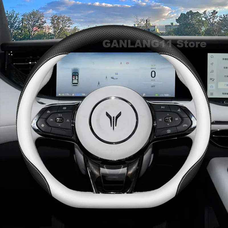 

Leather Car Steering Wheel Cover For VOYAH FREE 2025 2023 2024 wear-resistant Auto Steering Wheel Voyah Free Accessories