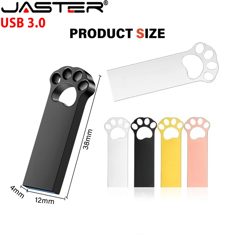 

Мини-флеш-накопитель USB 3.0 «кошачья лапа» 128 ГБ 64 ГБ 32 ГБ Свадебный подарок Память 16 ГБ Металлический флэш-накопитель 8 ГБ Черный Серебристый USB 3.0 Stick