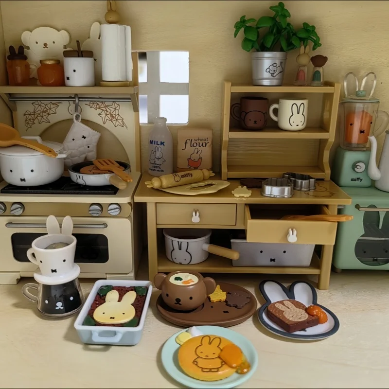 Re Ment Miffy Natural Kitchen Miniature Cooking Utensils Original Decorative Scene Mini Ornament For  Collectors