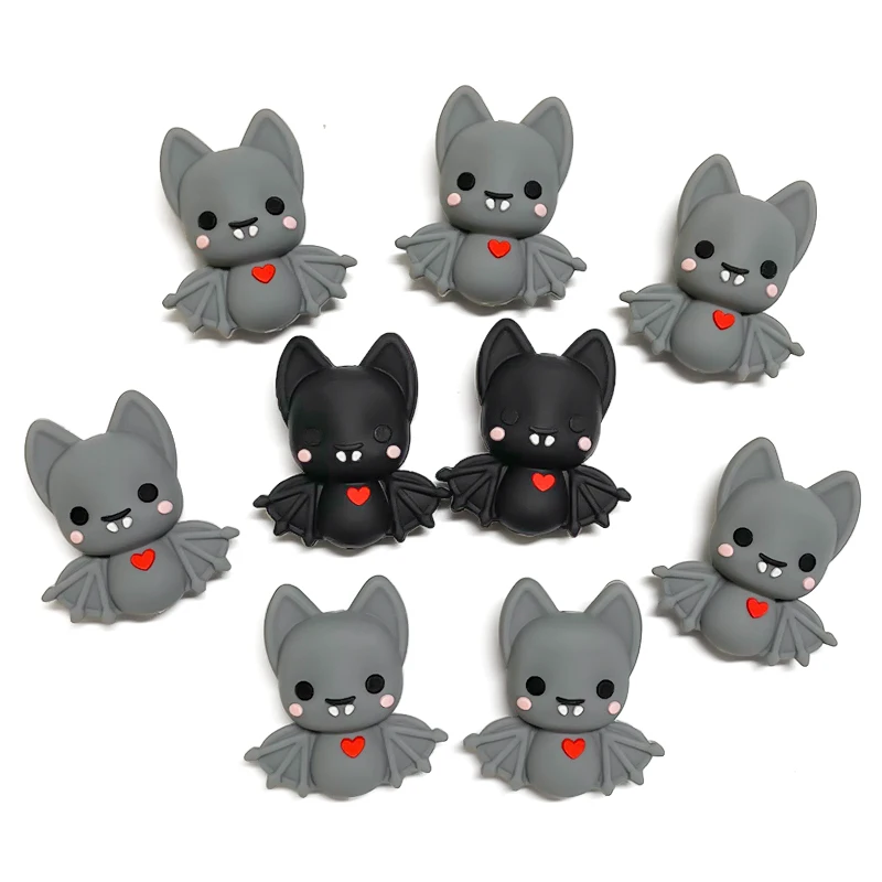 10pcs Silicone 3D Flying squirrel Bead BPA FreeTeething Infant Chewable Dummy Necklace Pacifier Toy Accessories