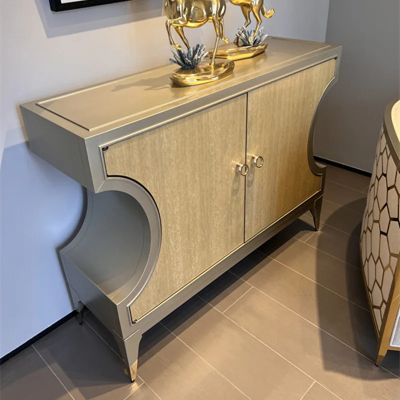 Close to the wall entrance door All solid wood porch Locker storage cabinet Decorative cabinet