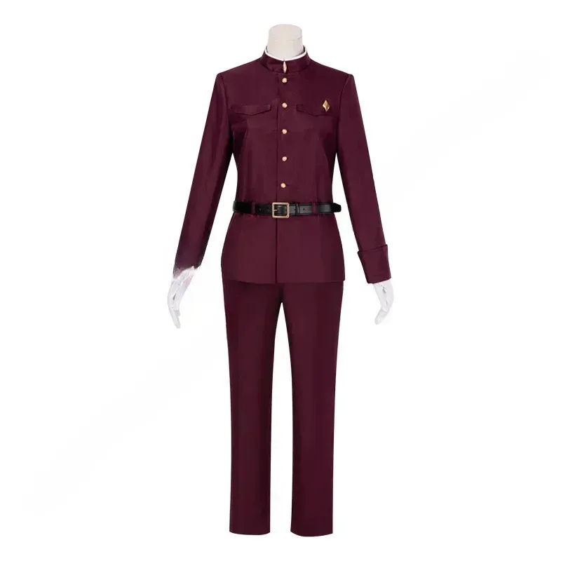 

♥ New 2025 Anime Bungo Stray Tetcho Suehiro Cosplay Costume Wig Red Hunting Dogs Uniform Cloak Hat Halloween O ★ Bear House