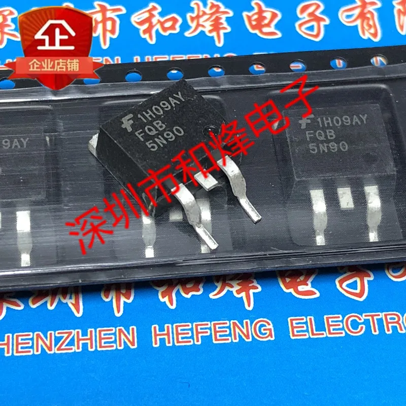 10PCS FQB5N90 TO-263 900V 5A  in stock 100% new and original