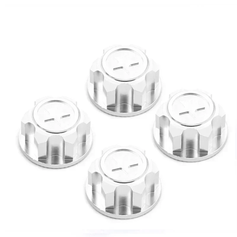 4PCS RC Car Aluminum 17mm Hex Wheel Nuts Dustproof Anti-Skid Non-slip for 1/8 TRAXXAS X-Maxx Summit E-Revo Buggy RC Truck Color: