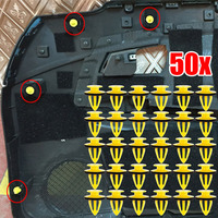 50pcs Car Door Trim Panels Fastener Clips For Ford MK1 MK2 V191 MK3 1995-2013 For Ford Focus MK1 C170 MK2 C307 1998-2012