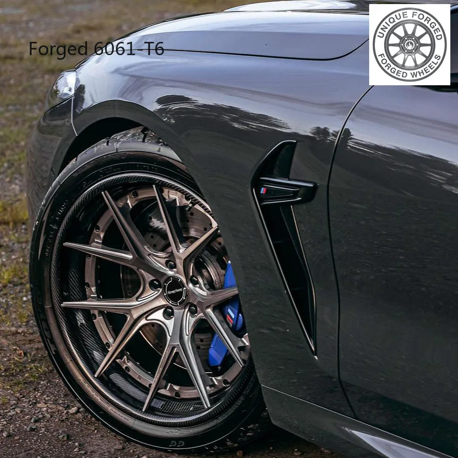 New model of 26 Carbon Fiber 2 3 Piece Custom Forged 5x120 5x112 5x114.3 OEM 16-26 Inch Alloy Wheels for  C8 Gtr Urus  M8