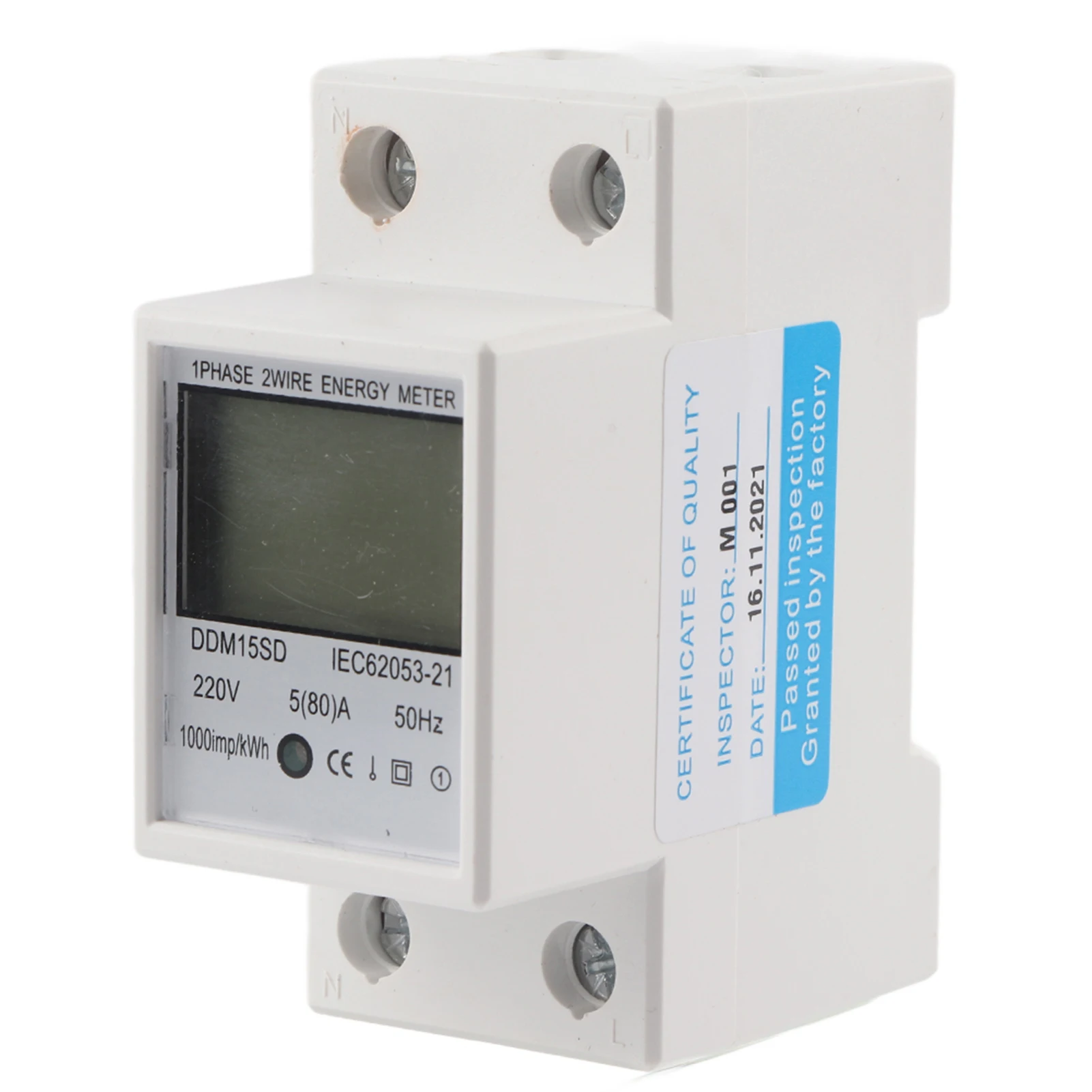 5-80A DDM15SD LCD Backlight Digital Display Single Phase Electronic Energy KWh Meter Energy Meter KWh Meter Electronic KWh Meter