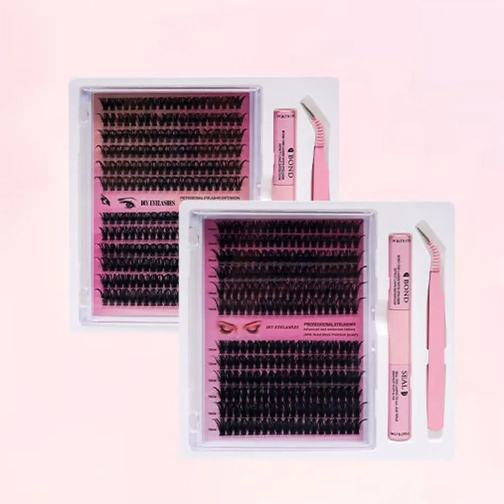 Korean Style DIY False Eyelashes Comic Eye 3D D-Curl Lashes Lashes Extension DIY Hot Melt Single Cluster Makeup Tool