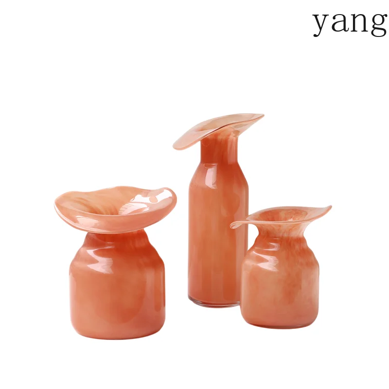 CX glass vase wide-mouth hydroponic bottle color floral arrangement accessories home décor