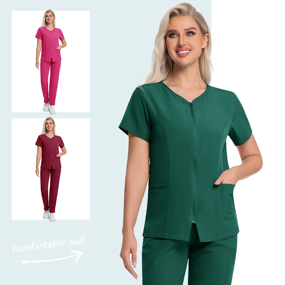 قميص جراحي للمستشفى الطبي قابل للغسل، ملابس عمل سريرية لطب الأسنان، مختبر الصيدلة، عيادة الأسنان، زي الطبيب والممرضات #3