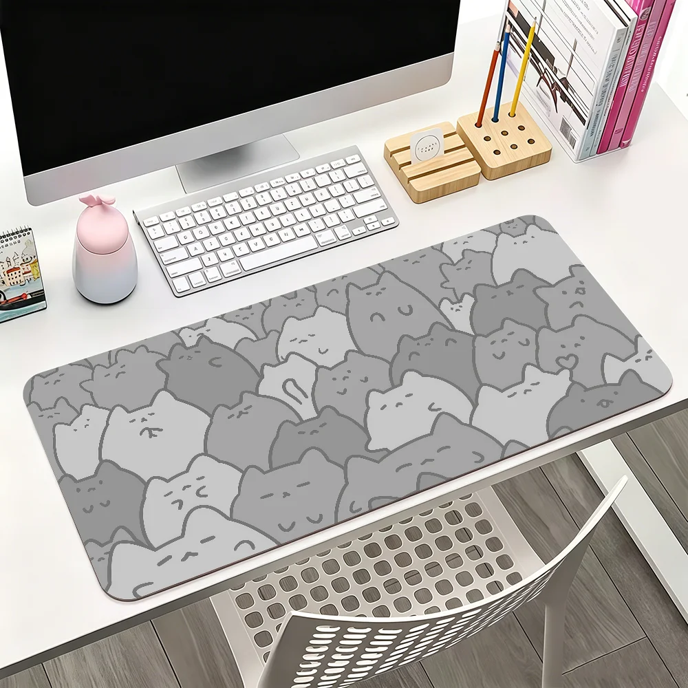 Cute cat Mouse Pad For Office Gaming And Keyboards Non-Slip Large Waterproof