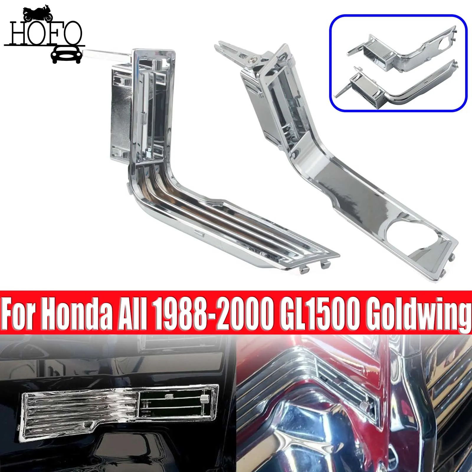 

For Honda All 1988-2000 GL1500 Goldwing Motorcycle Hot Air Vents Cover ABS Chrome