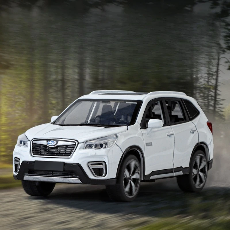 1:30 Forester SUV Alloy Car Model Diecast Metal Off-road Vehicles Car Model High Simulation Sound and Light Gifts