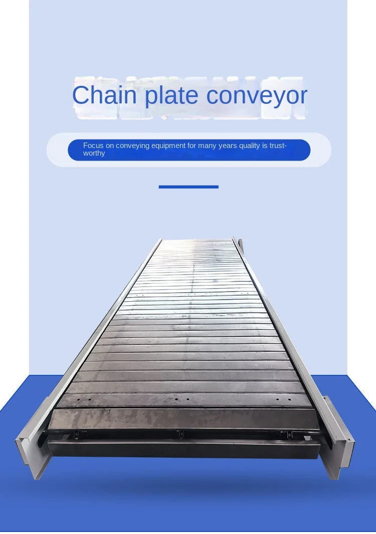 Stainless Steel Scrapping Belt Conveyor Assembly Line High Temperature Resistant Thickened Punching Chain Plate