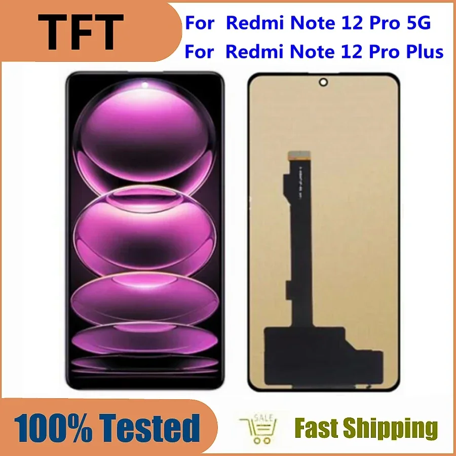 6.67inch TFT For Xiaomi Redmi Note12 Pro 5G 22101316C 22101316I LCD Display Touch Screen Digitizer For Redmi note 12 Pro Plus