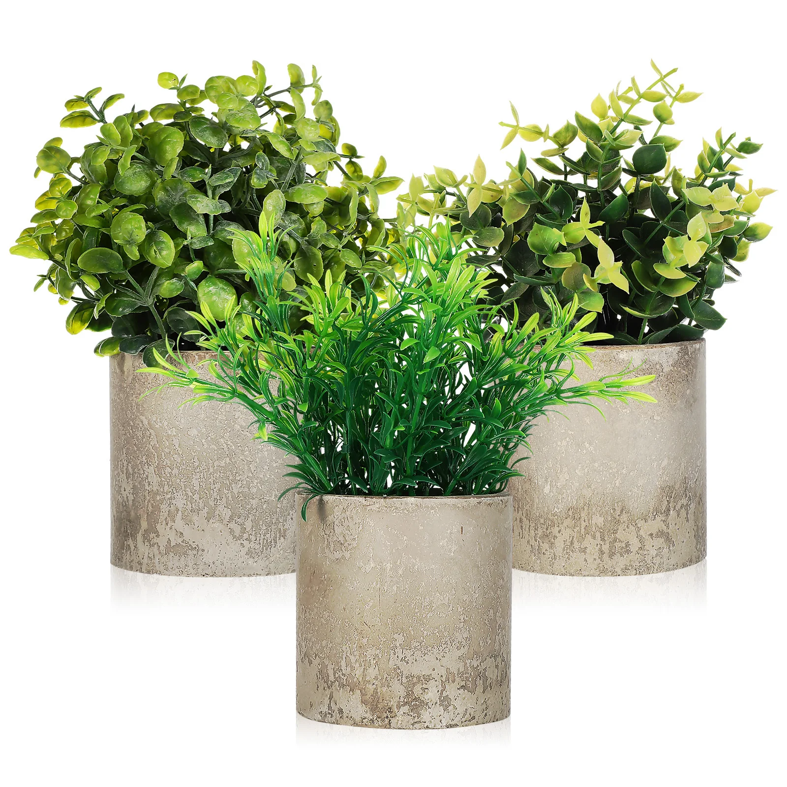

3Pcs Faux Plants Indoor Decor Realistic Artificial Potted Plants for Living Room Bedroom Desk Bathroom Tabletop Aesthetic Room