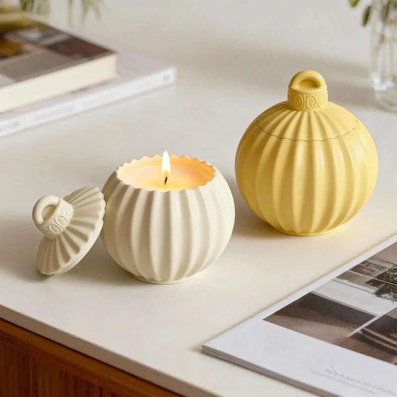 

Силиконовая форма для 3D-подсвечников в виде колокольчика с полосками, для ароматерапии, гипсовых изделий, декора, подарков для дома