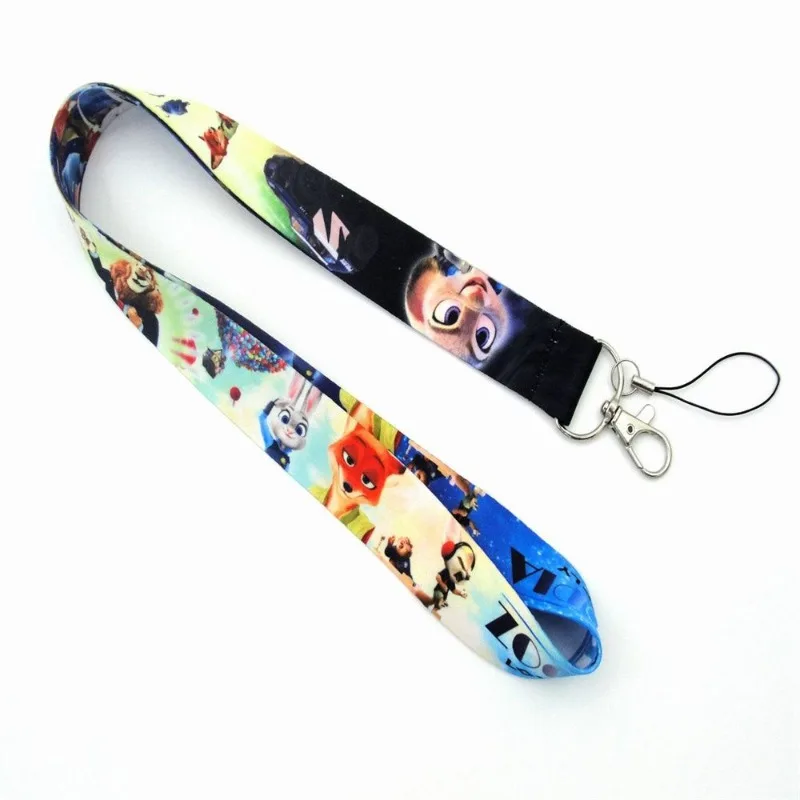 Zootopia الهاتف المحمول الحبل ديزني نيك جودي الكرتون لطيف الموظف بطاقة الهوية حافلة بطاقة الهاتف المحمول الرقبة حزام حبل قلادة هدية #4