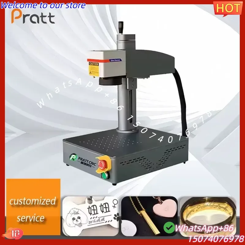 2026 Raycus Desktop Portable Fiber Marking Machine 20W 30W 50W for 3D Engraving Metal for Name Card