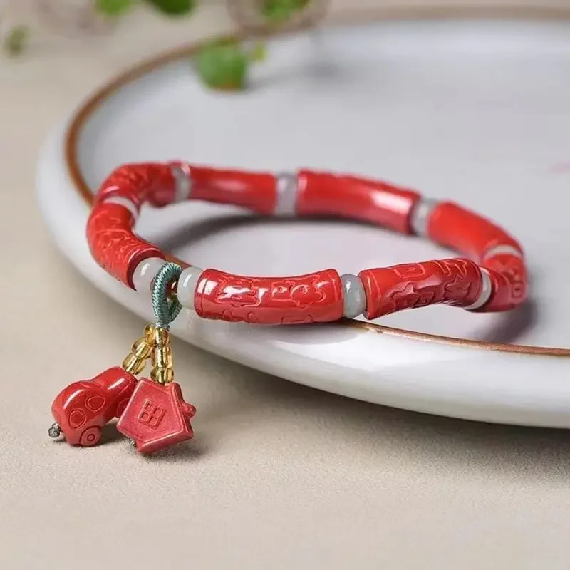 

UMQ 2024 Natural Raw Ore Emperor Sand Elbow Bracelet Women's Lucky Lucky Bracelet Gift for Girlfriend