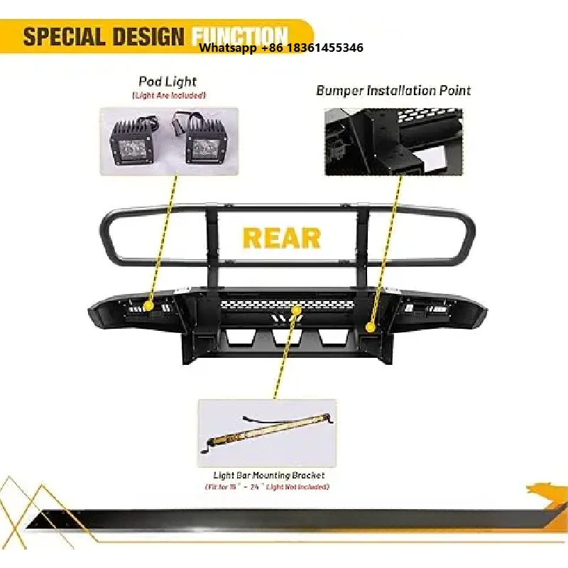 

For 4x4 Truck F250 F350 High Quality NF201A101-3A Full Width Tubular Steel Bull Bar