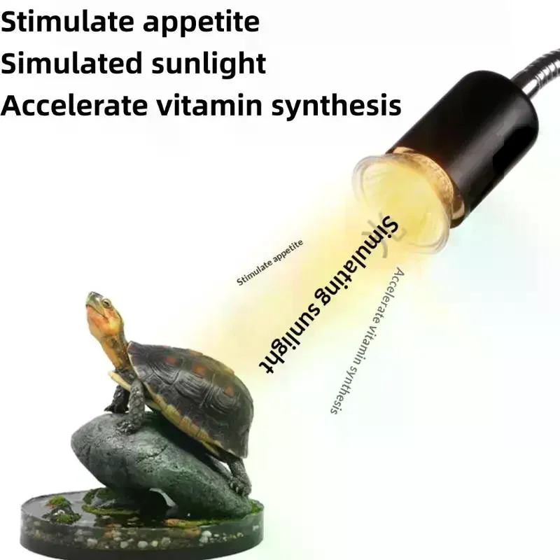 1 Set 50/75W UVA UVB Light Basking Spot Light Simulated Sunlight Reptile Heat Lamp For Turtle Lizard Dimmable Heating Lamp
