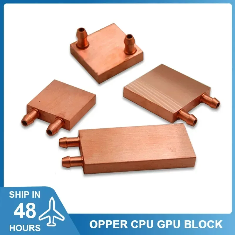 Refroidisseur de PC entièrement en cuivre, CPU, GPU, refroidissement par eau, carte de fouille, exdésinfection thermique Intel AMD, religions,
