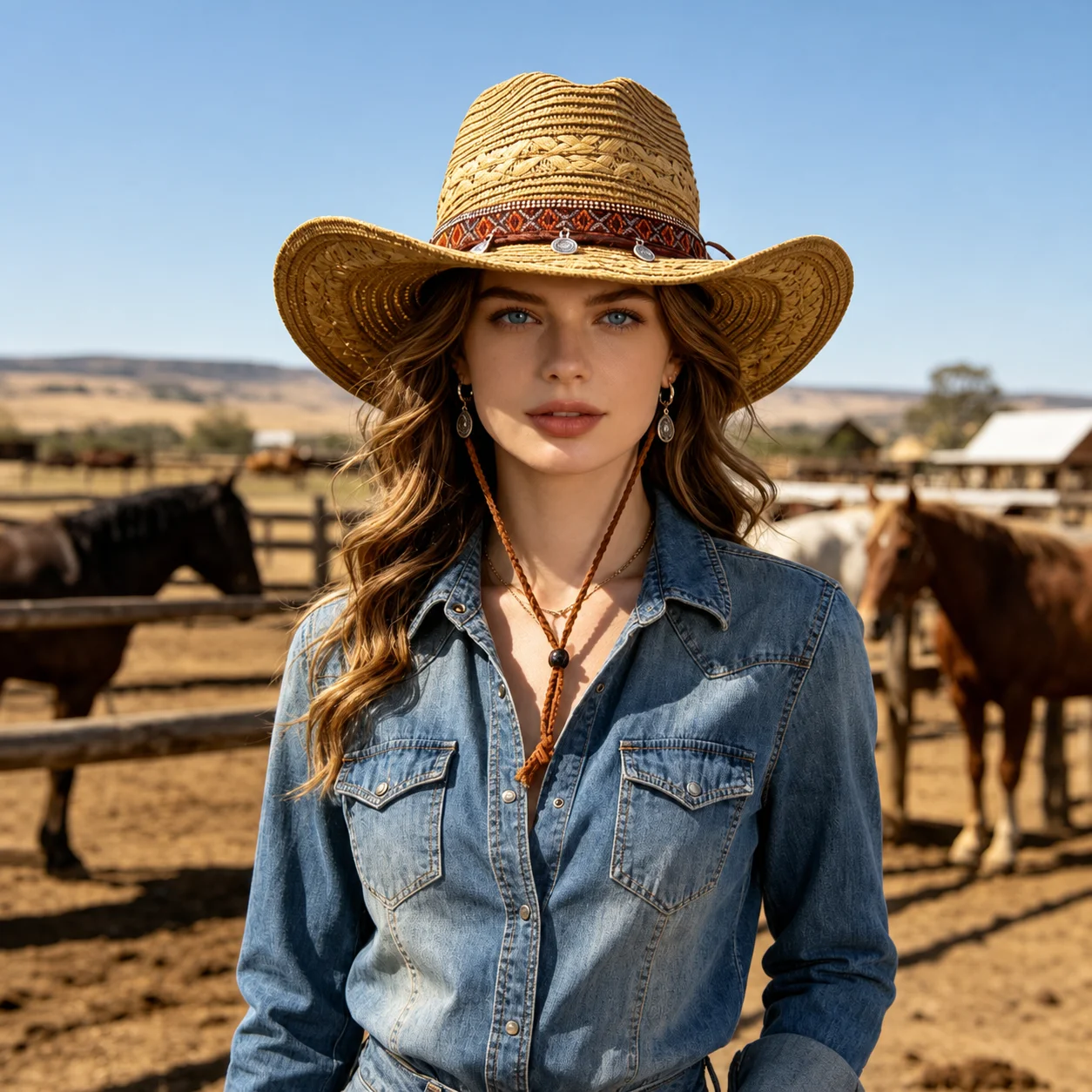 Cappello Etnico Leggero a Tesa - Cowboy Hat Straw recensione e prezzo