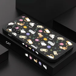 Simple Cat Pattern Case For Samsung A56 A54 A36 A34 A26 A24 A17 A16 A73 A53 A33 A23 A13 A72 A52 A32 A12 A15 A25 A35 A07 A06 5G