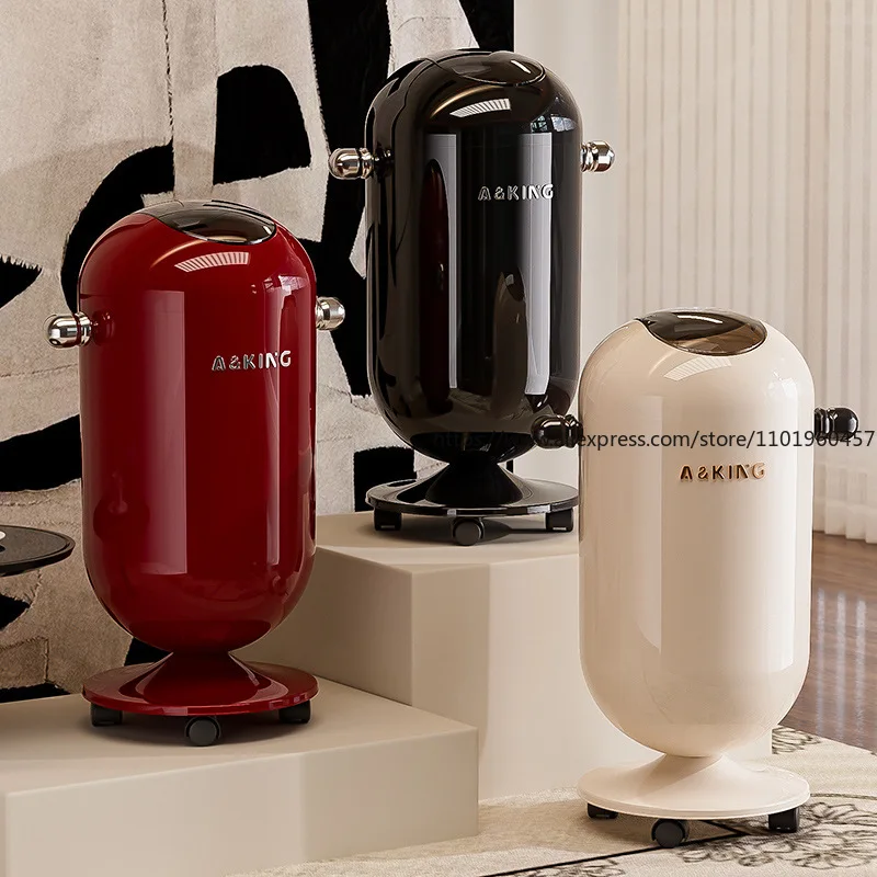 High-Capacity Kitchen Trash Can for Home Stylish Tall Garbage Bin with Lid Mobile No-Bending Kitchen-Specific Waste Container