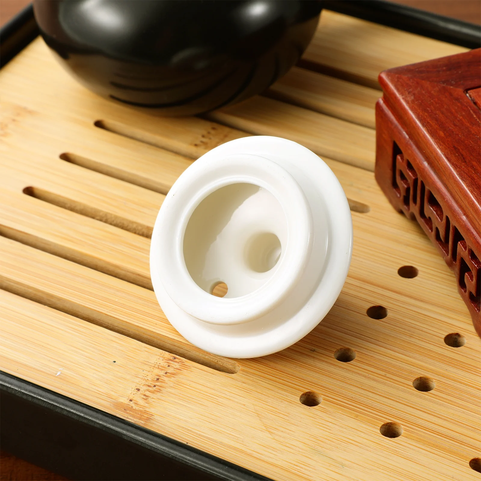 Replacement Tea Pot Lid Ceramic Material Delicate Design Fine Texture Long Term Use Protection Teapot Supply Household Teaware