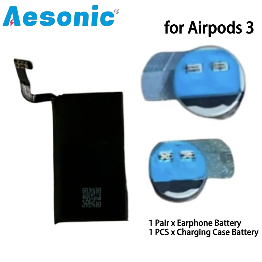 

Replacement Battery Kit for Apple Airpods 3 A2564 A2565 Rechargeable Batteries for Air Pods 3 Charging Case Batteria A2793