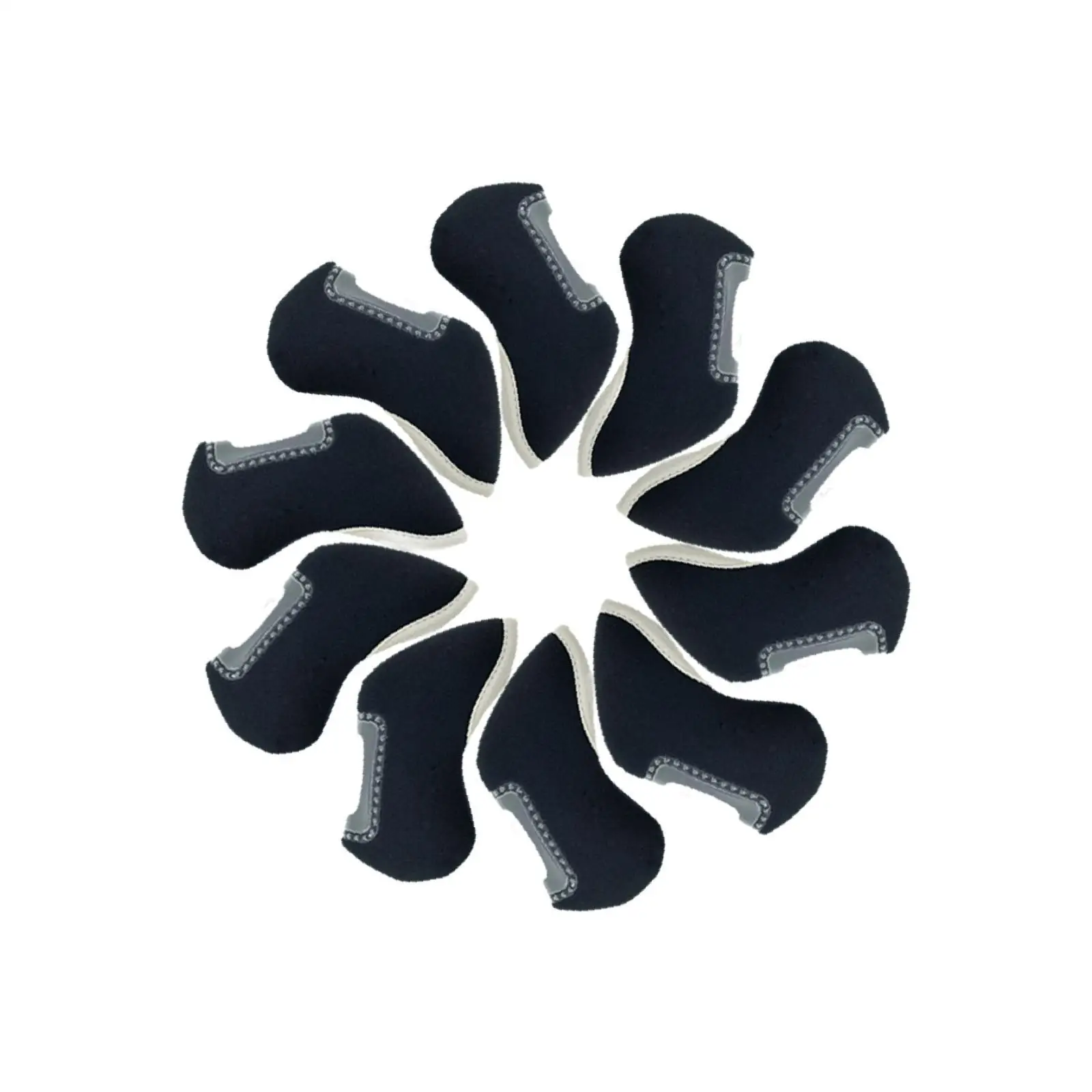 10Pcs Golf Iron Headcovers Professionals Fashion Golf Iron Head Protectors