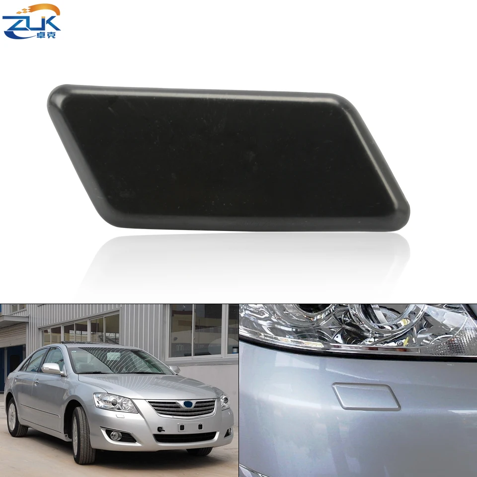 Unpainted Front Headlight Headlamp Washer Nozzle Cover Cap For TOYOTA CAMRY AURION 2006 2007 2008 Asian 85382-06020 85381-06020