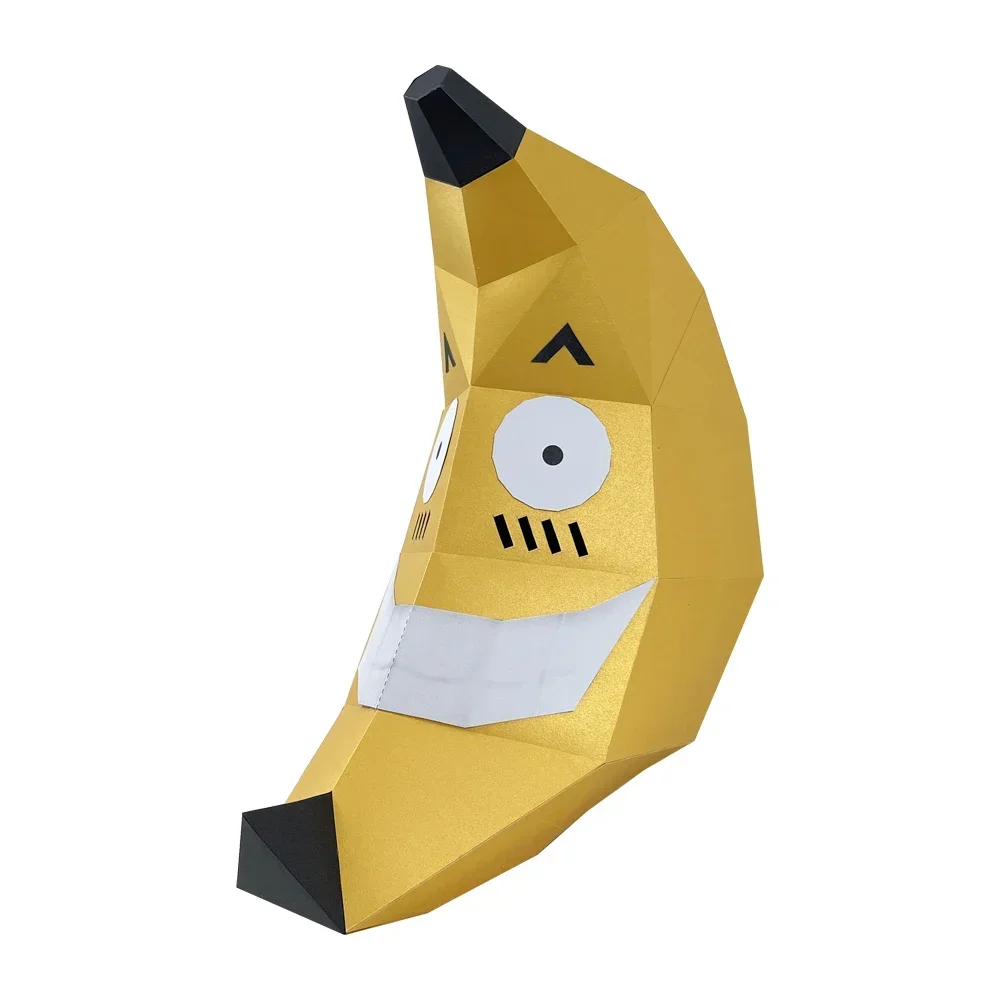 3d Papier Schimmel Banaan Hoofdmasker Hoofddeksels Diermodel Halloween Cosplay Rekwisieten Vrouw Mannen Partij Rol Spelen Verkleden Diy Ambachtelijke Maskers