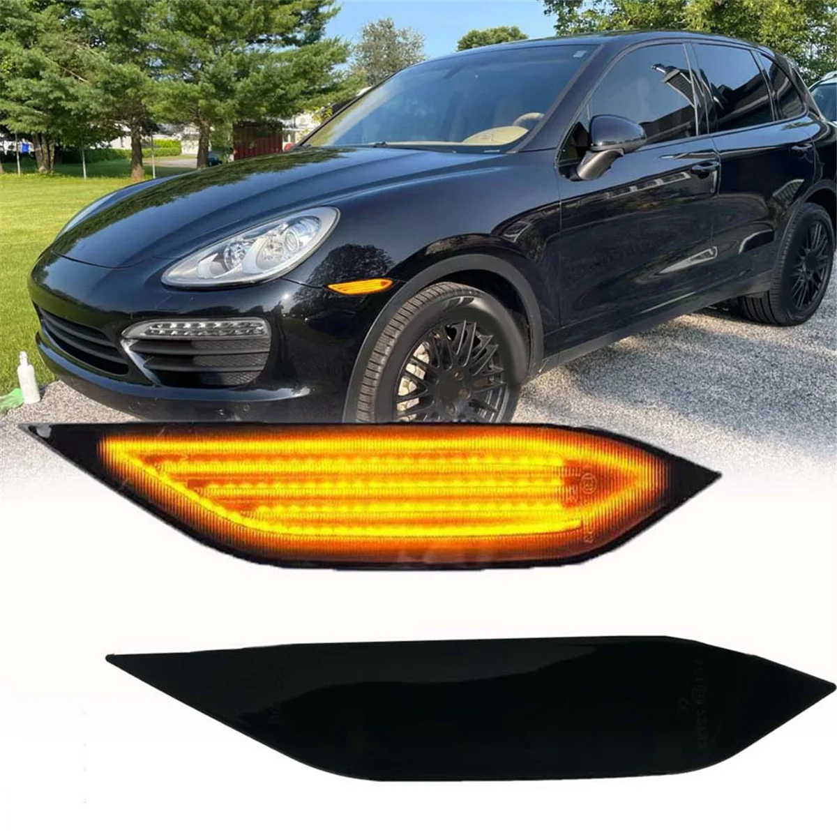 Enquêter de Position Latéral LED pour Voiture, Clignotant, Indicateur, 95863107200, 95863107100, Porsche Broderie, 958, 2011-2014