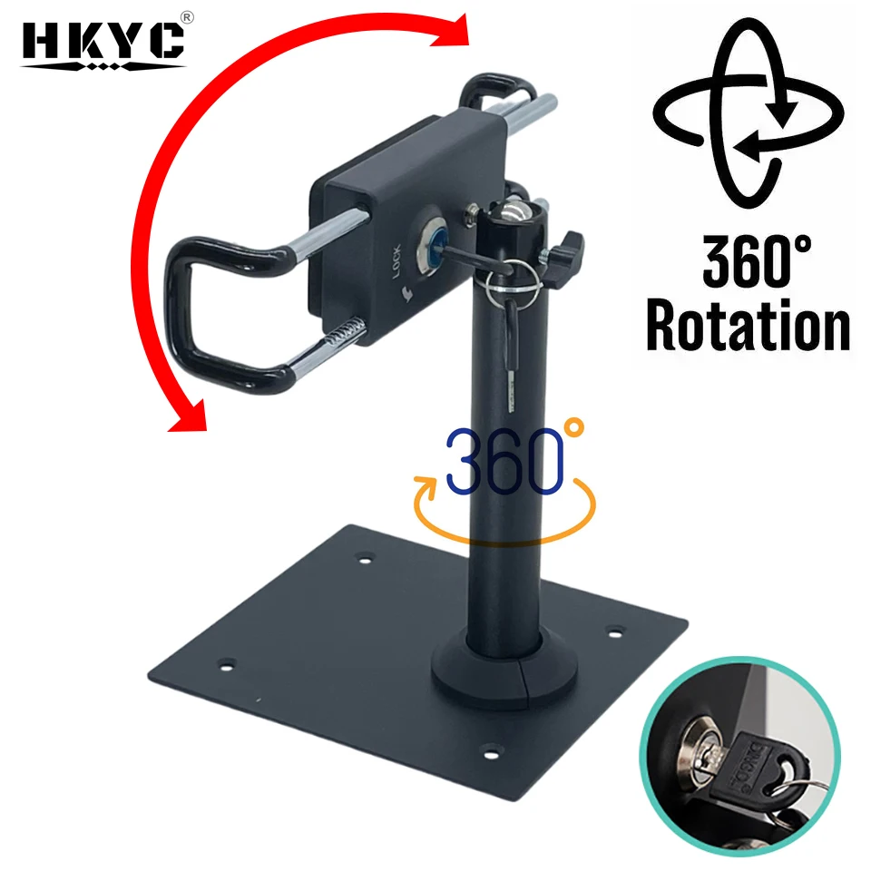 Support de tablette HKYC, support de bureau anti-vol pour tablettes de 6,3 à 12,9 pouces, support de tablette universel avec verrou