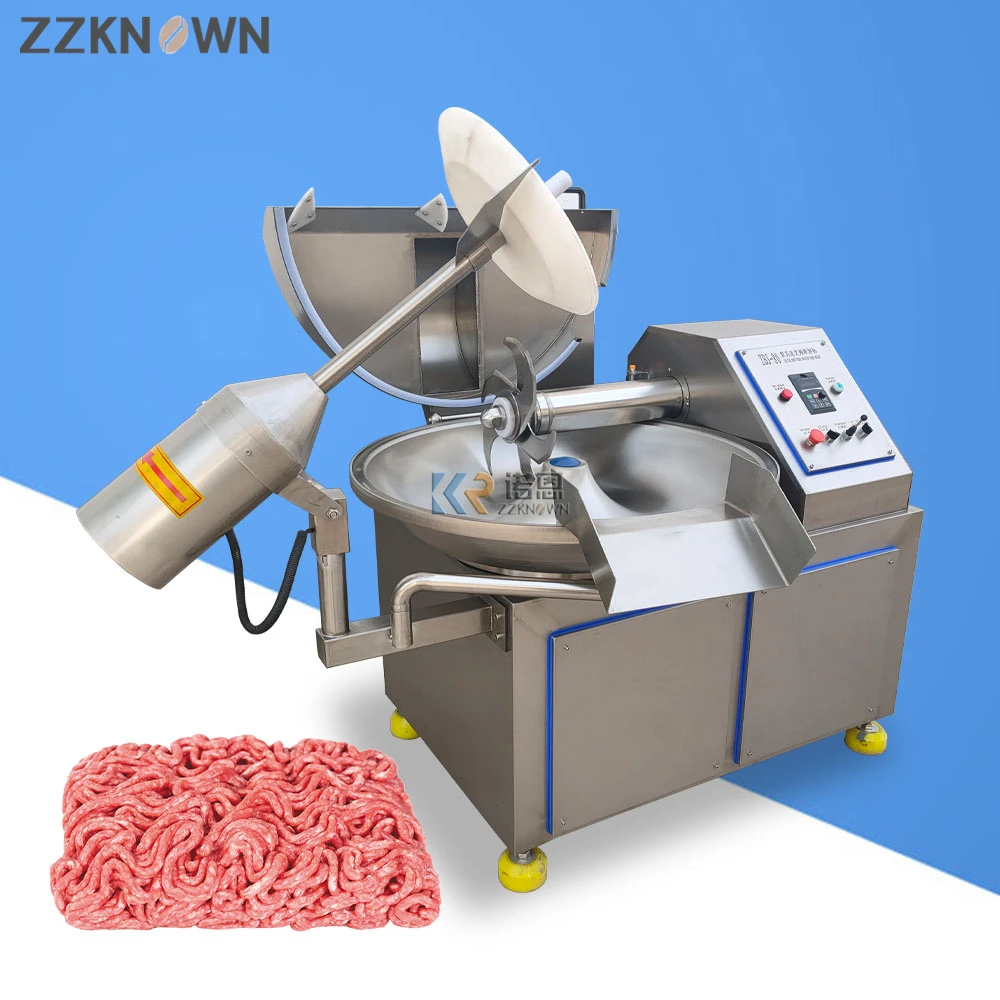 Automatic Frequency Conversion Meat Chopper Cutter Machine Stainless Steel Meat Chopping Mixer Machine