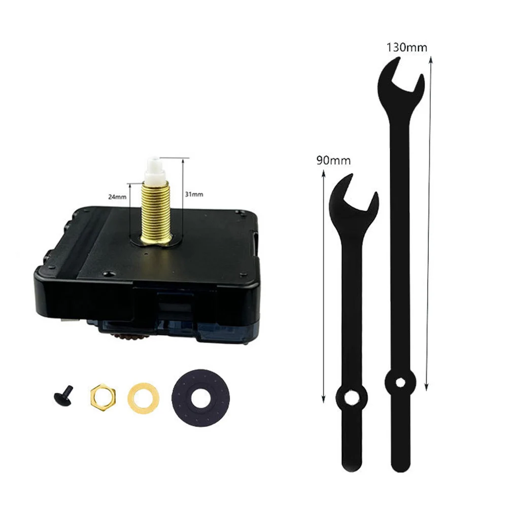 Battery Operated Clock Mechanism DIY Clock Kit 1.5V-AA Battery Operated Accurate Timing No Ticking Sound Quiet Sweep Second Hand