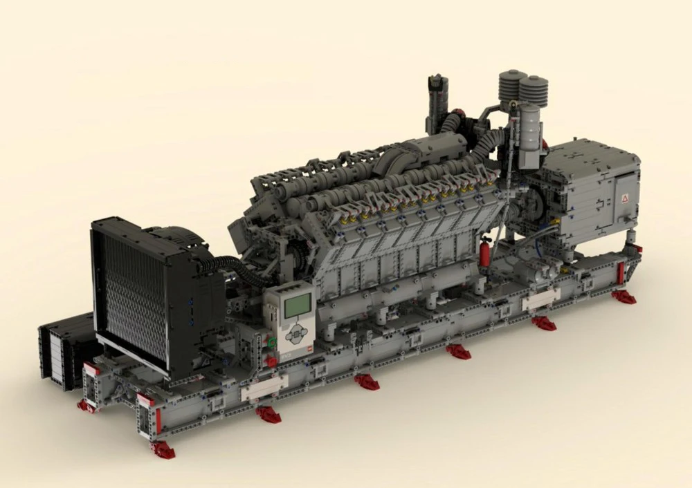 

Аварийный дизельный генератор V16 MOC-71783 • 8144 детали, модель строительного блока, игрушка на день рождения, подарок