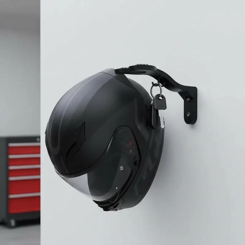 B* 1/2/3/4Pcs Black Motorcycle Helmet Hook Racks Hook Hanger Home Luggage Jacket Holders Kitchen Cabinet Shelf Wall Mount Hooks