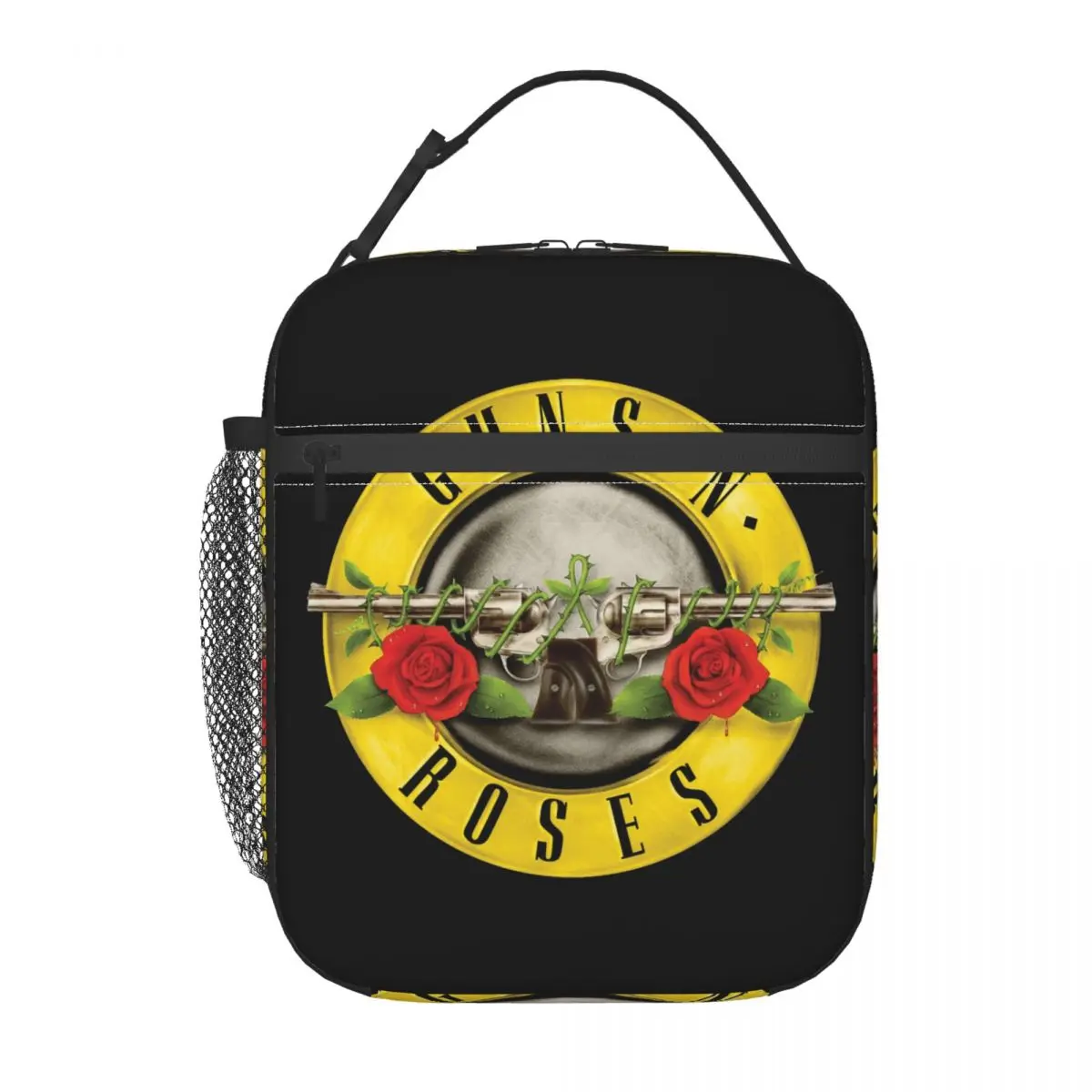 

Guns N Rose Logo Heavy Metal Thermal Insulated Lunch Bags Women Portable Lunch Tote for Work School Travel Storage Food Box