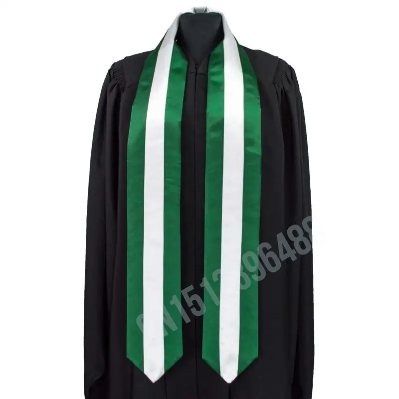 Nigeria Flag Scarf Top Print Graduation Sash Stole International Study Abroad Adult Unisex Party Accessory