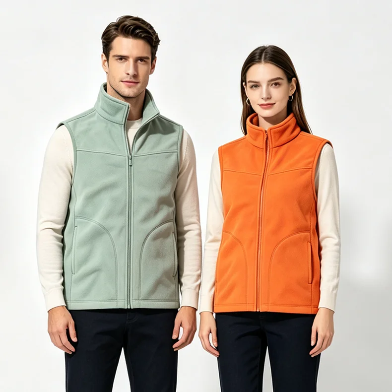 EUMERGX Unisex Thermofleece Gefütterte Weste Leichte Ärmellose Jacke Winter-Layering für Outdoor-Wanderungen Camping Täglichen Gebrauch – Detail 13