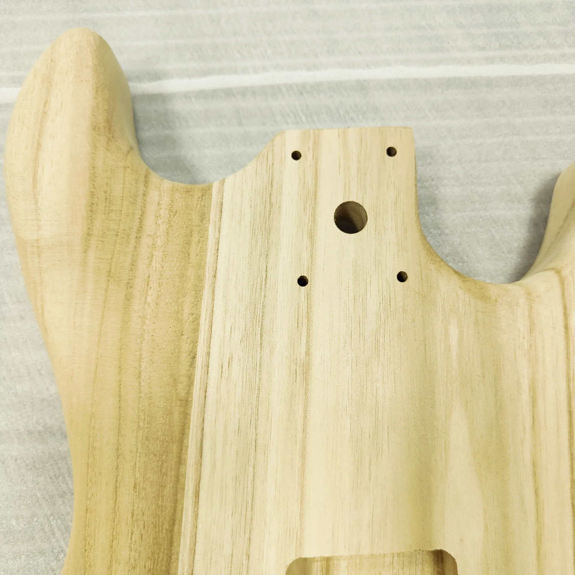 Left Handed Guitar Body Blank Unpainted Paulownia Wood DIY for  ST Electric Guitar Body Custom Graphics