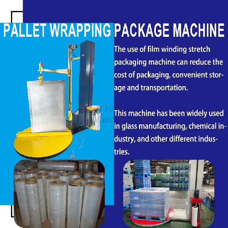 Tray Winding Machine Pallet Packing High Efficiency Automatic Stretch Wrap with sc Vertical